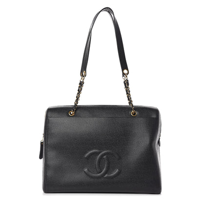 Chanel Caviar Large CC Shoulder Bag Black 1 of 15