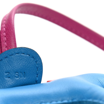 Hermes Milo Lambskin Matte Alligator Touch Grigri Rodeo Horse Bag Charm PM Bleu France Orange Poppy Framboise 4 of 5