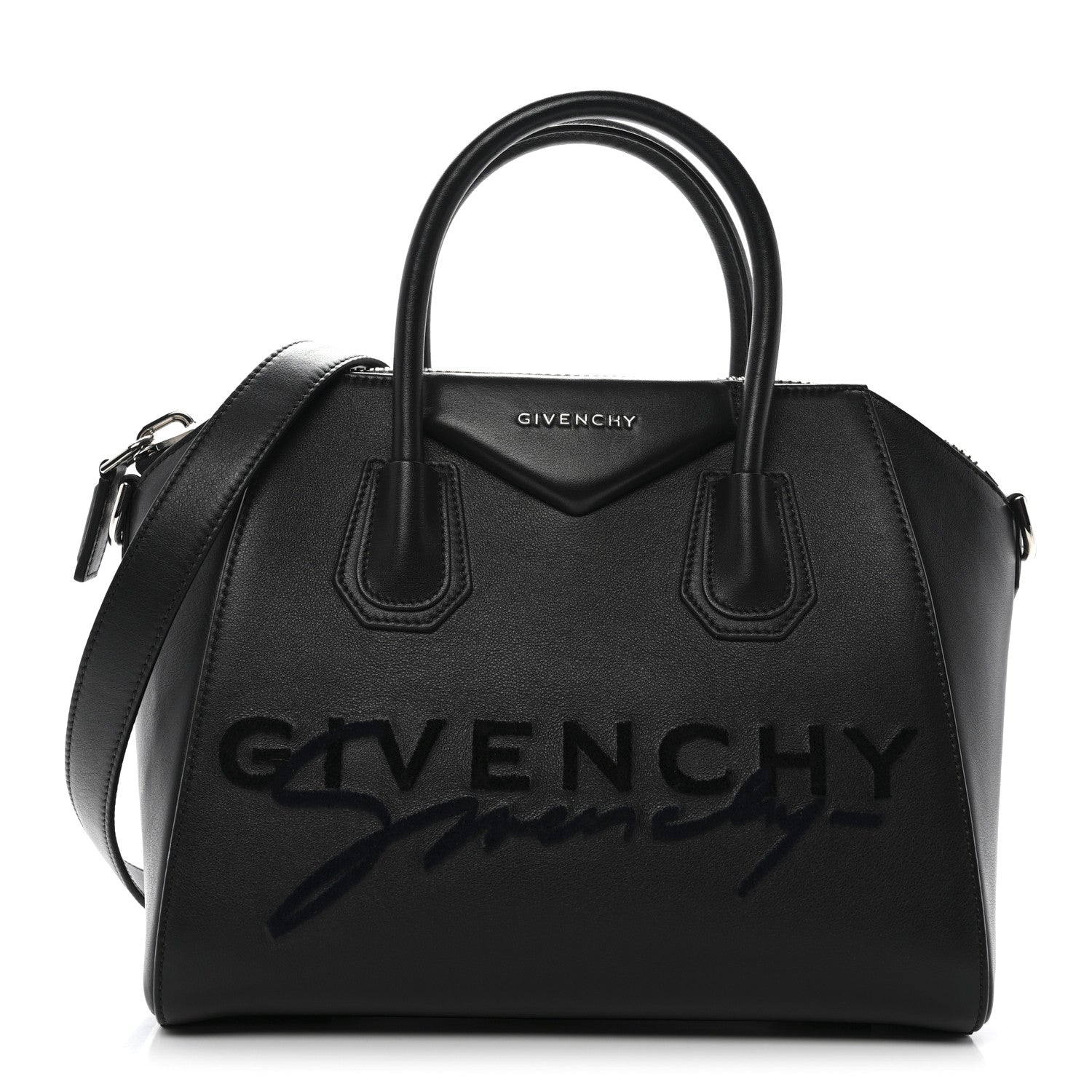 Givenchy Calfskin Signature Logo Small Antigona Black 1 of 10
