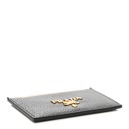 Prada Daino Colour Card Holder Black Cammeo 4 of 7