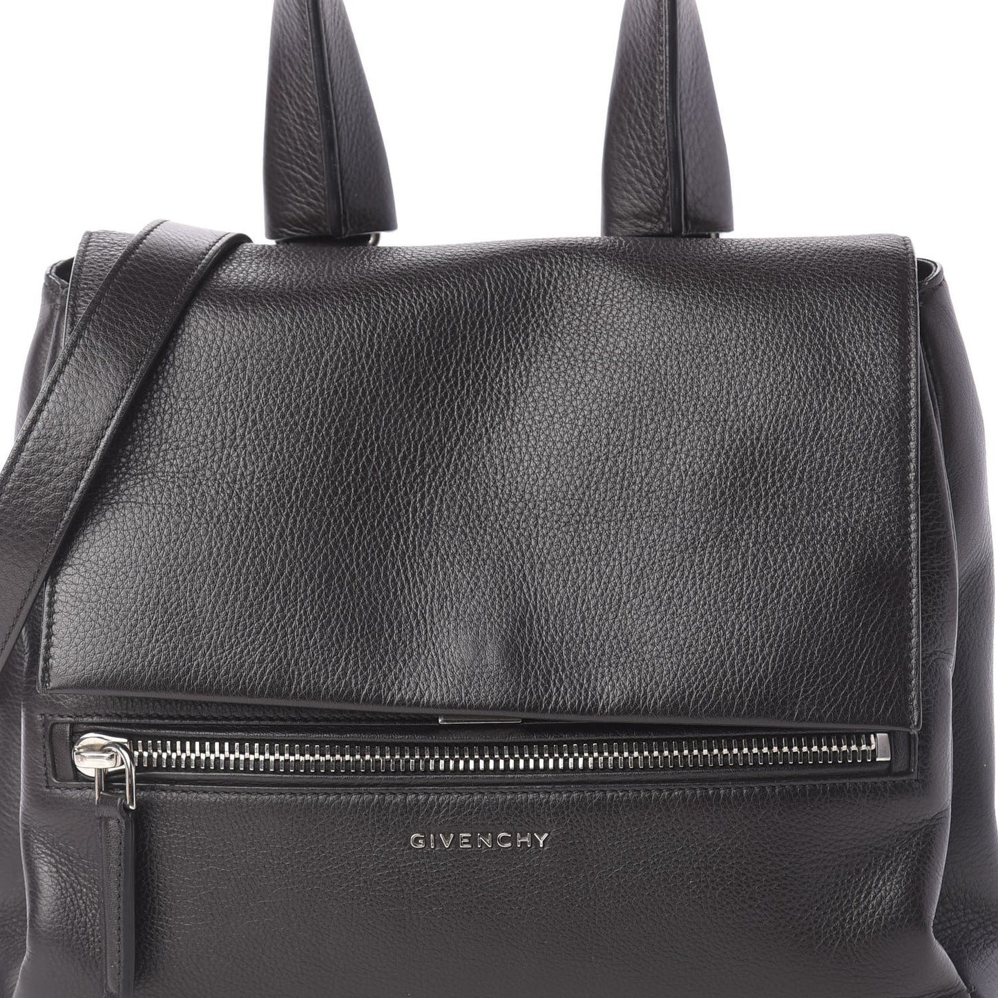 Calfskin Small Pandora Pure Flap Bag Black