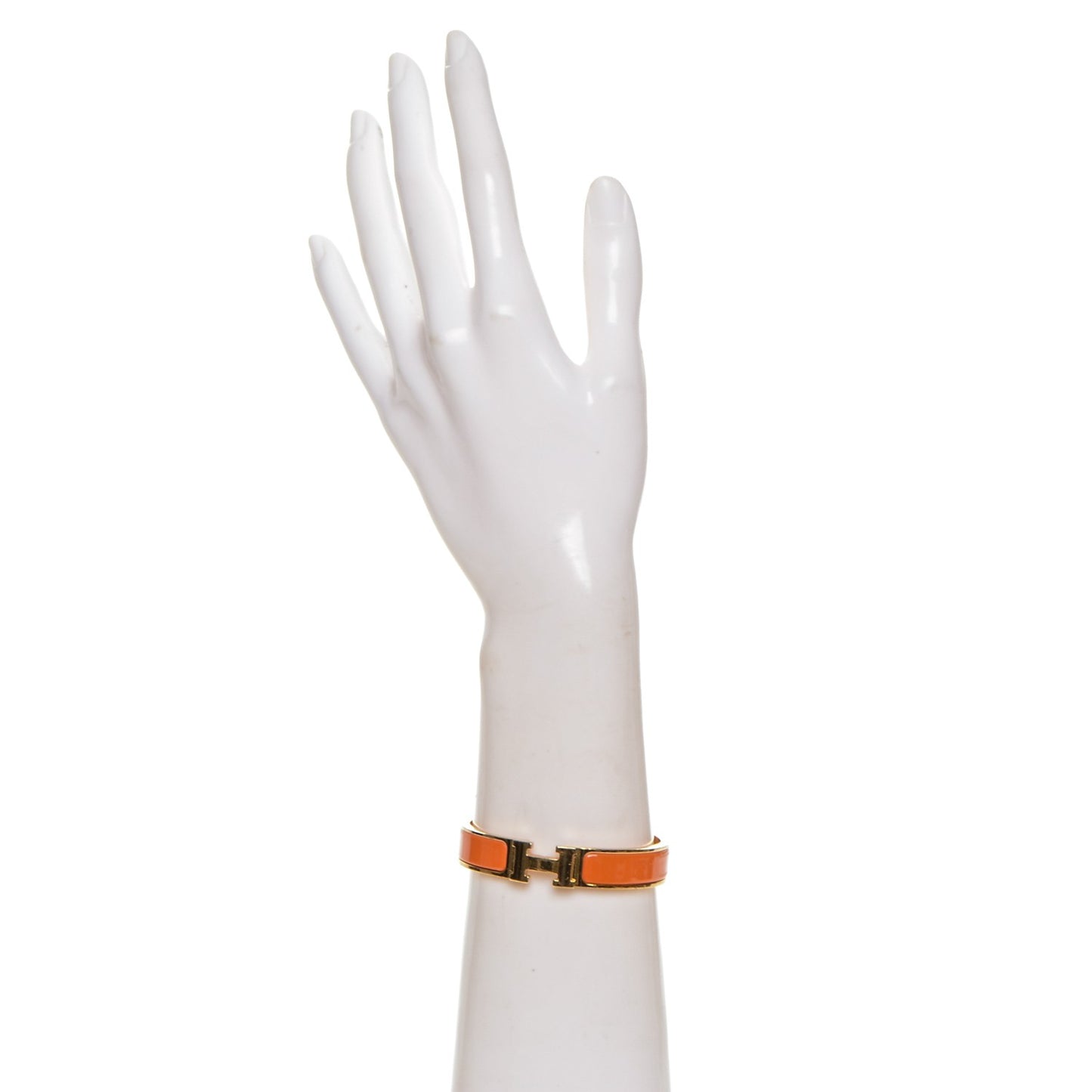 Enamel Narrow Clic Clac H Bracelet PM Orange