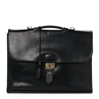 Hermes Box Sac a Depeche 38 Briefcase Black 1 of 20