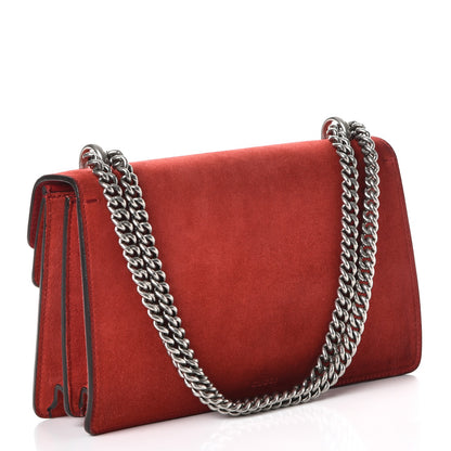 Gucci Suede Vitello Velvet Small Dionysus Shoulder Bag Vulcanic Red 4 of 11