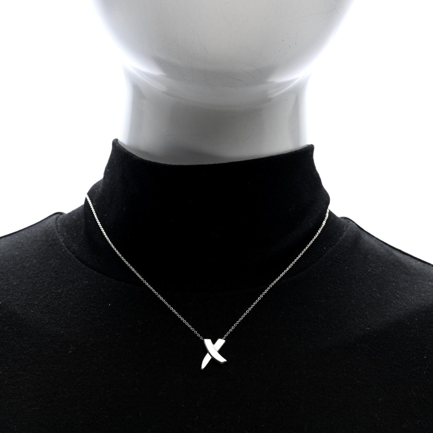 Tiffany Sterling Silver Paloma Picasso Graffiti X Pendant Necklace