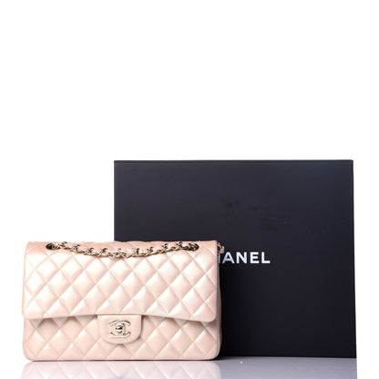 Chanel Iridescent Calfskin Quilted Medium Double Flap Beige 10 of 10