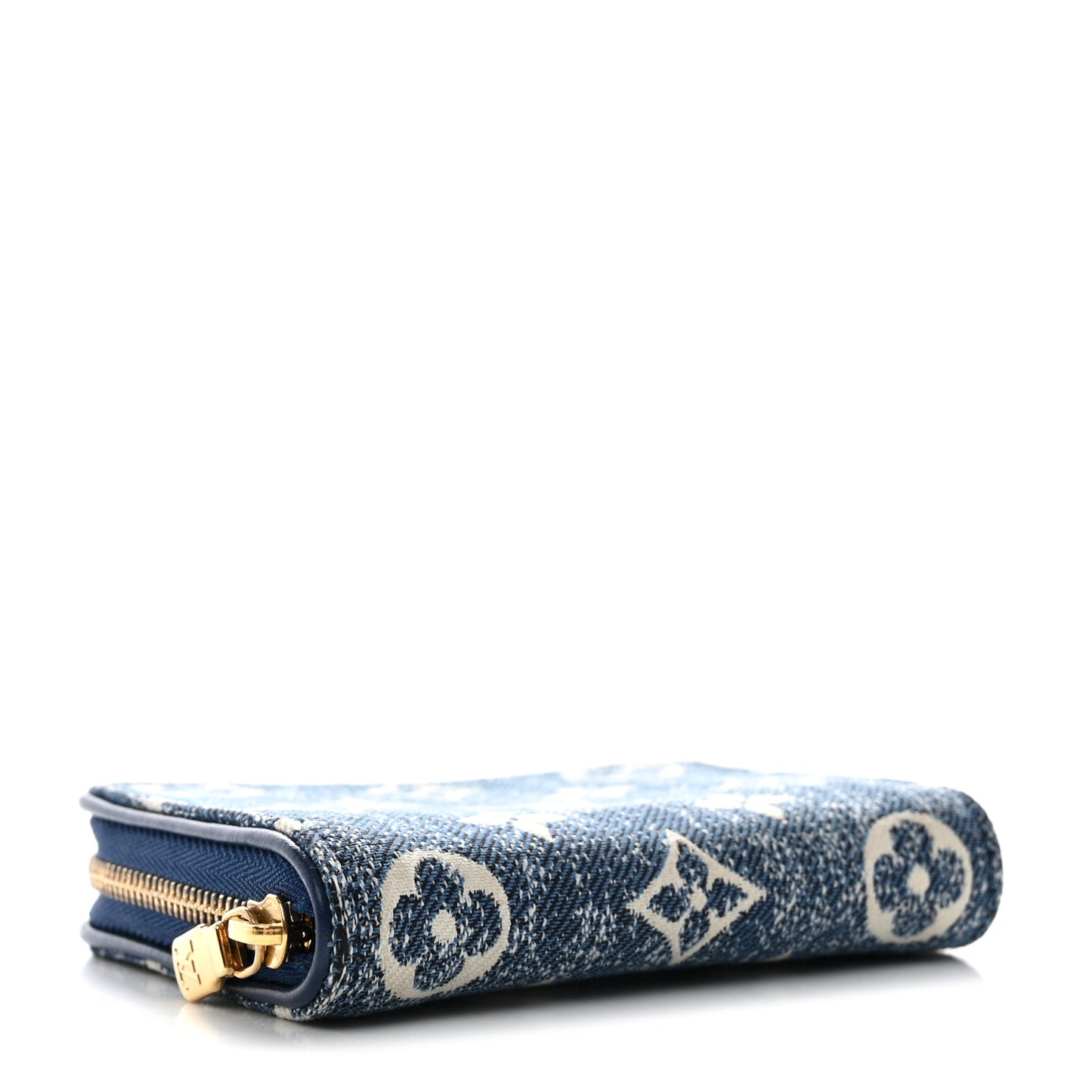 Denim Monogram Jacquard Zippy Coin Purse Bleu