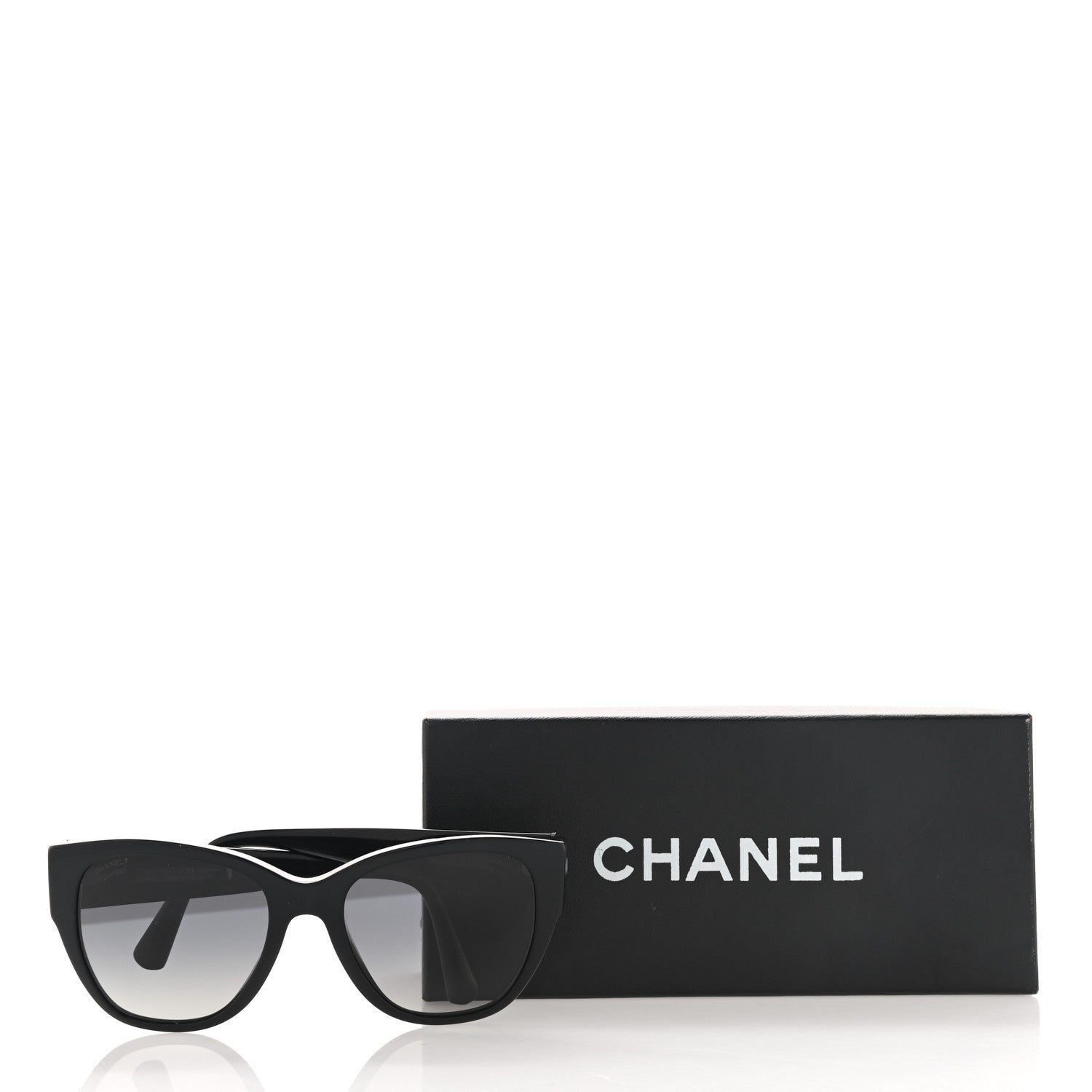 Chanel Acetate Polarized Butterfly CC Sunglasses 5412 Black 8 of 8
