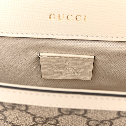 Gucci GG Supreme Monogram Web Mini Horsebit 1955 Shoulder Bag Beige Mystic White 6 of 10