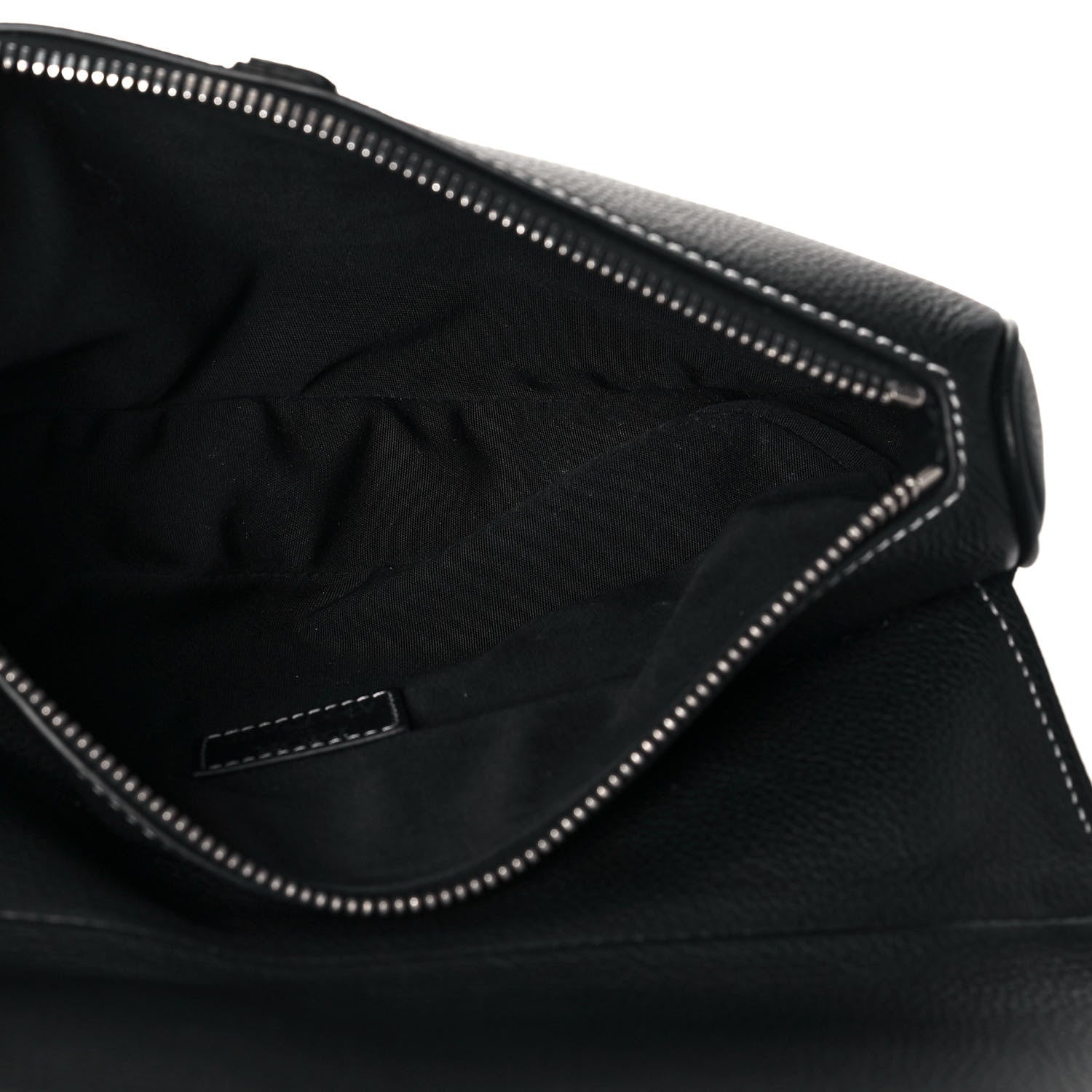 Christian Dior X SHAWN STUSSY Grained Calfskin Saddle Bag Black 5 of 12