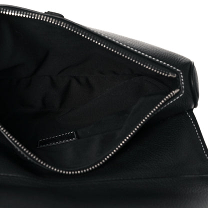 Christian Dior X SHAWN STUSSY Grained Calfskin Saddle Bag Black 5 of 12