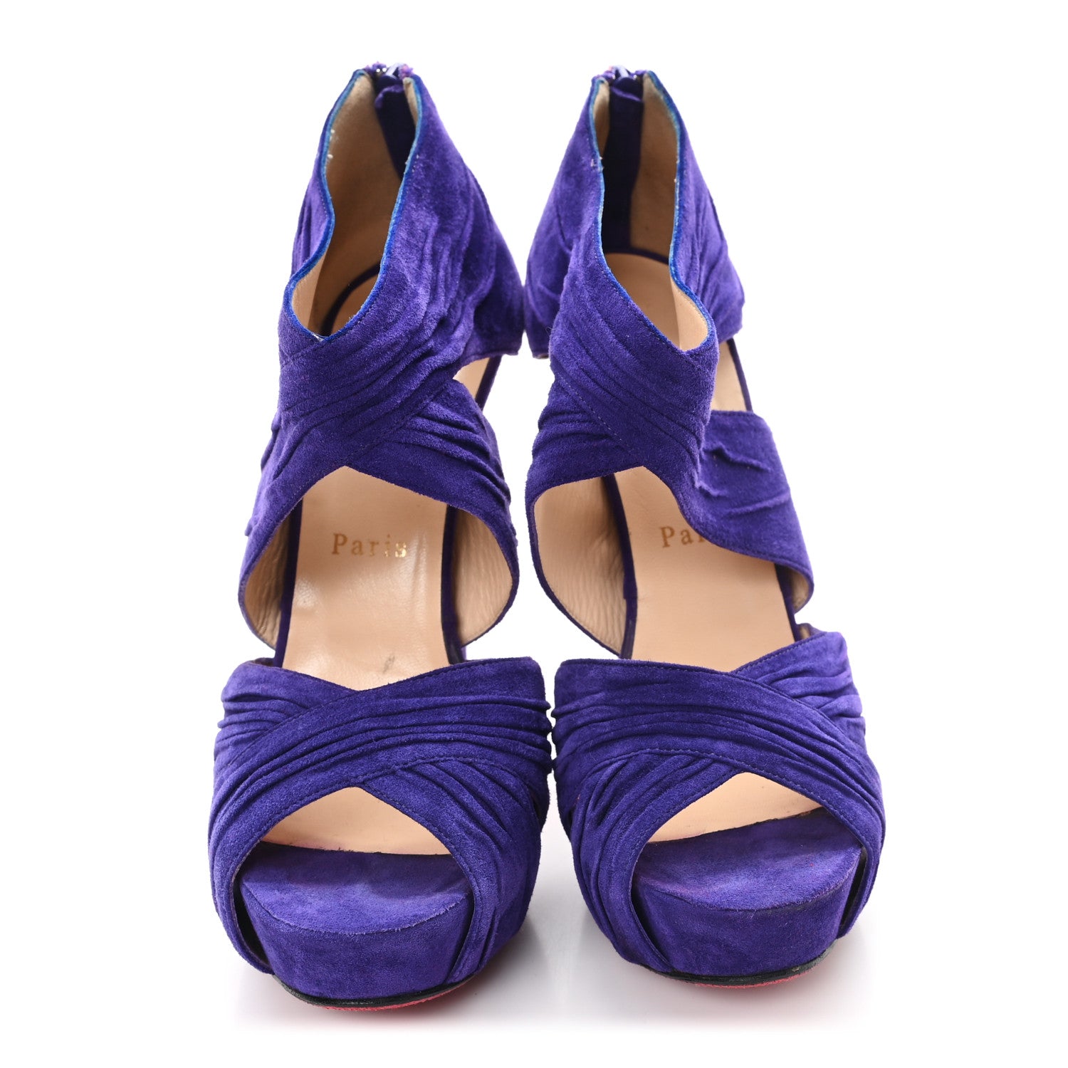 Christian Louboutin Velvet Bandra 140 Pumps 37 Purple 3 of 9