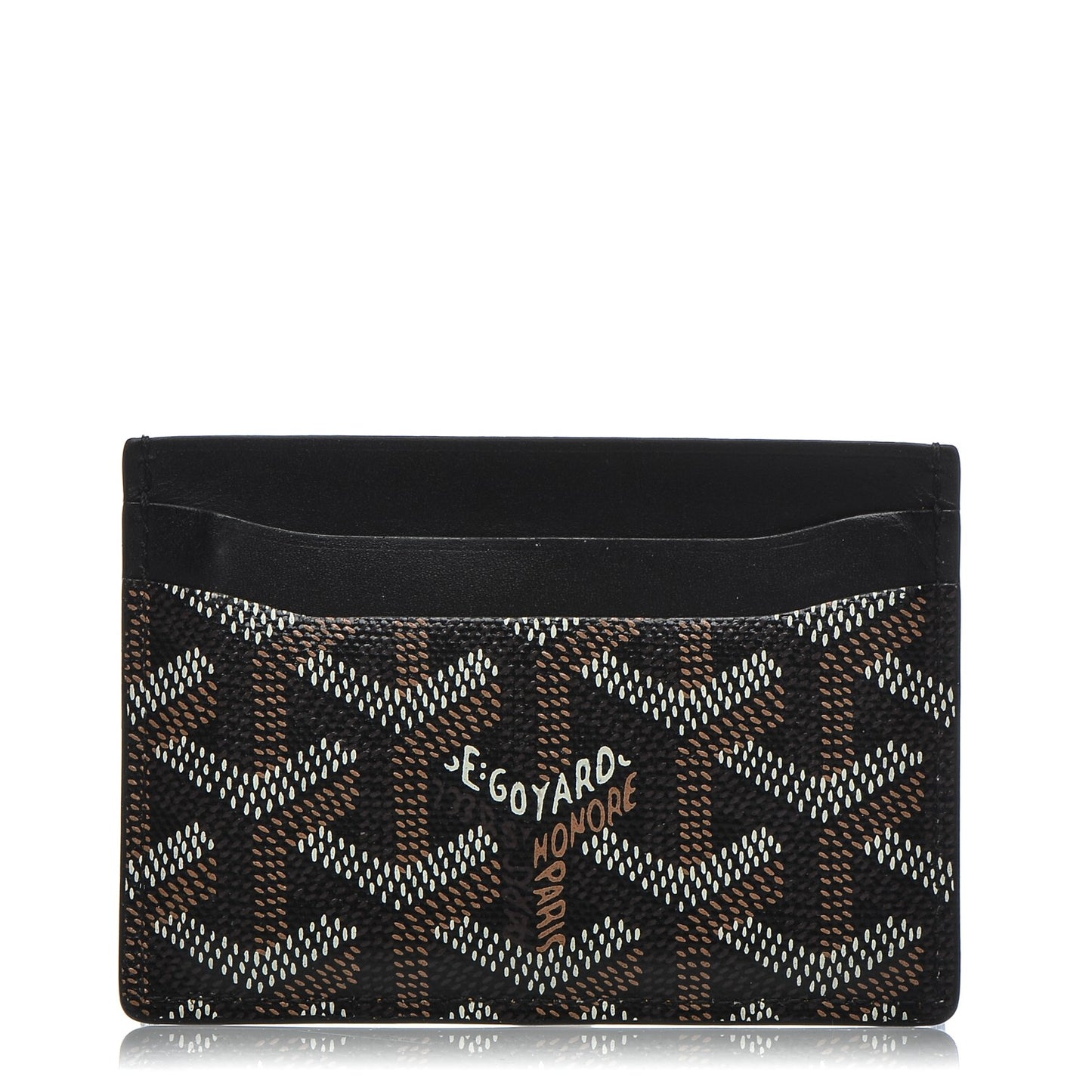 Goyardine Saint Sulpice Card Holder Black