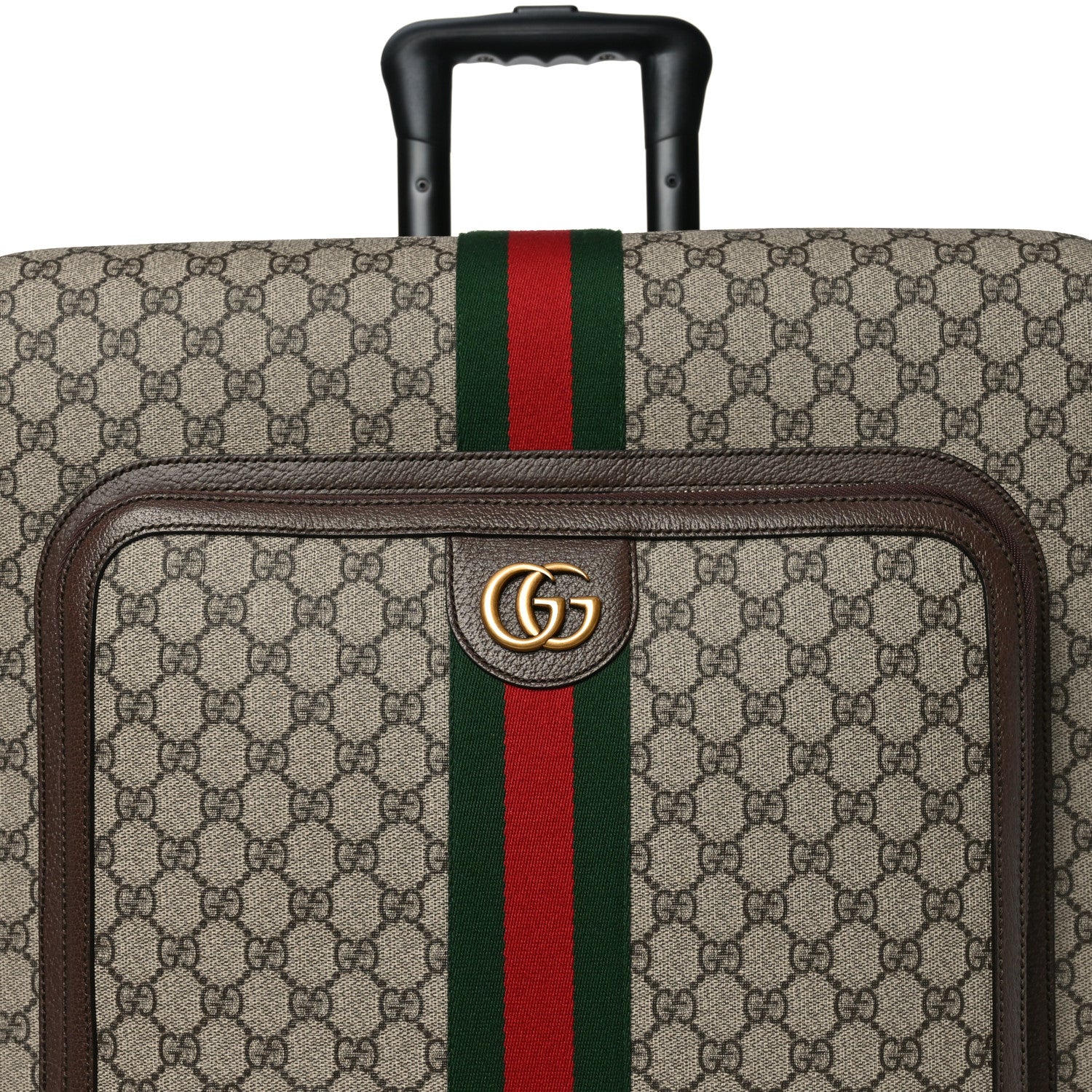 Gucci GG Supreme Monogram Web Medium Savoy Trolley Beige Ebony 8 of 10