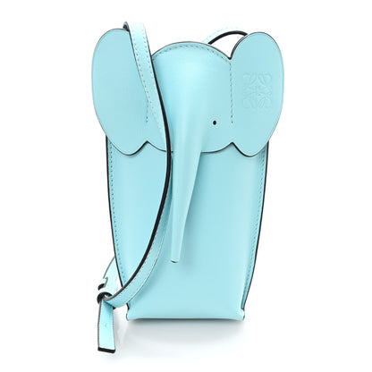 Loewe Calfskin Elephant Pouch Crossbody Bag Light Blue 1 of 9