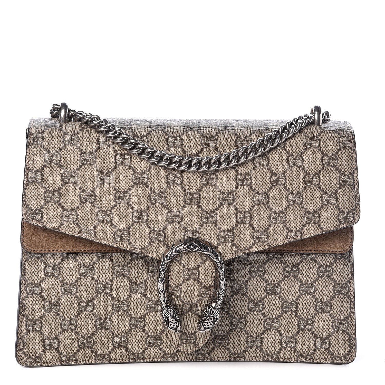 Gucci GG Supreme Monogram Medium Dionysus Shoulder Bag Taupe 1 of 10