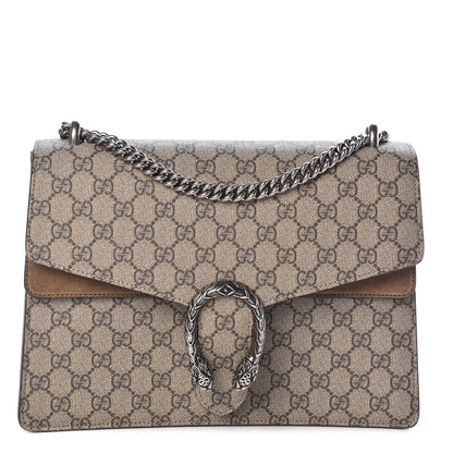 Gucci GG Supreme Monogram Medium Dionysus Shoulder Bag Taupe 1 of 10