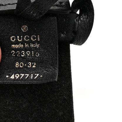 Gucci Faded Calfskin Double G Belt 80 32 Black 5 of 5