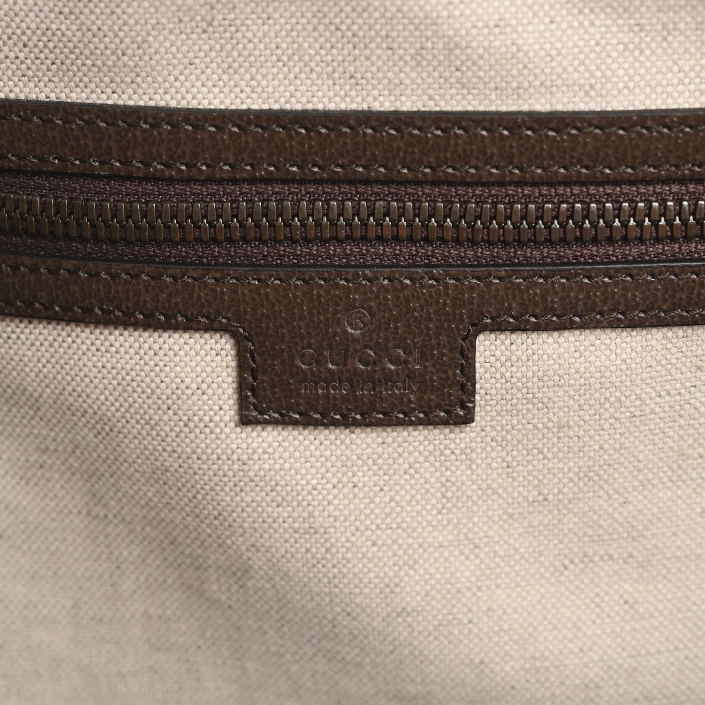 GG Supreme Monogram Textured Dollar Calfskin Web Medium Savoy Duffle Bag Beige Ebony Fluorescent Orange