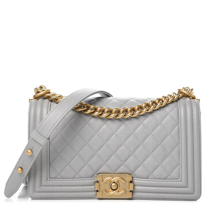 Chanel Caviar Quilted Medium Boy Flap Grey 1 of 8