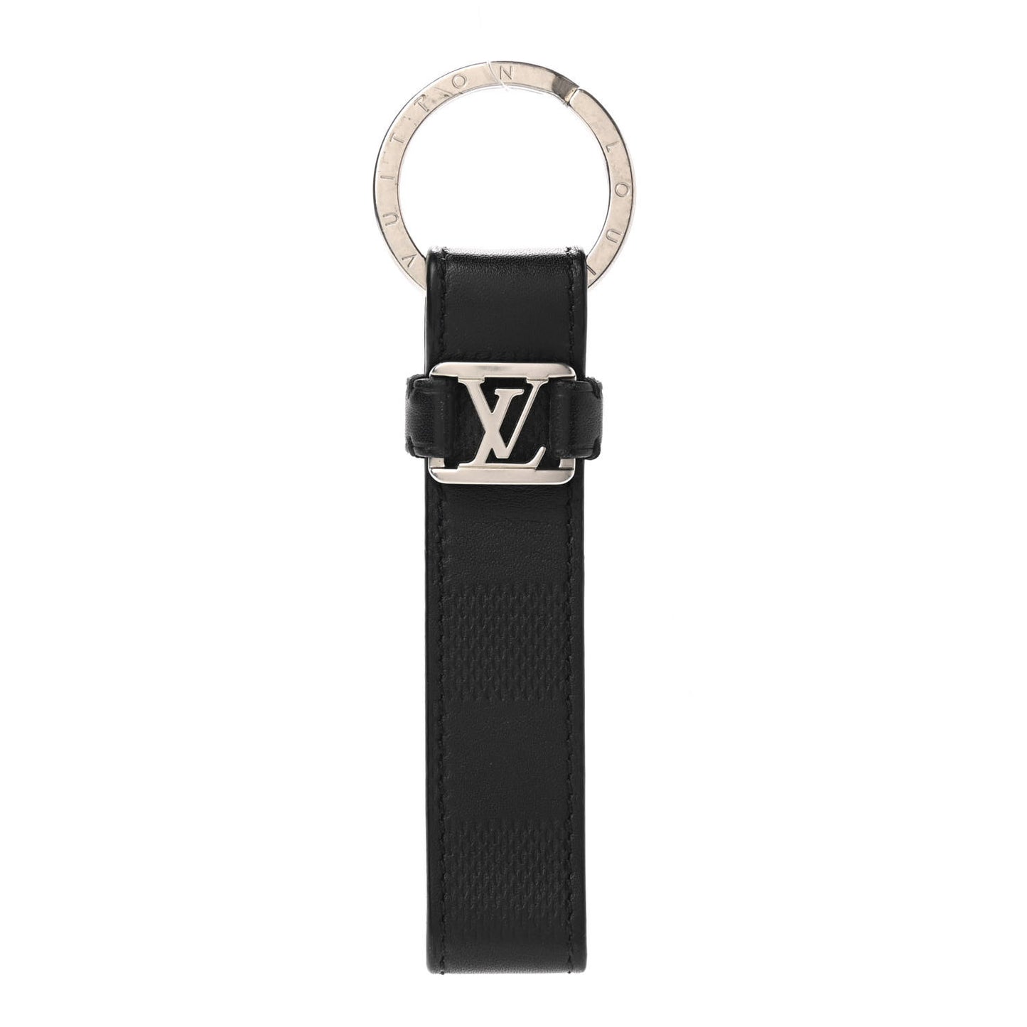 Damier Infini LV Dragonne Key Holder Onyx