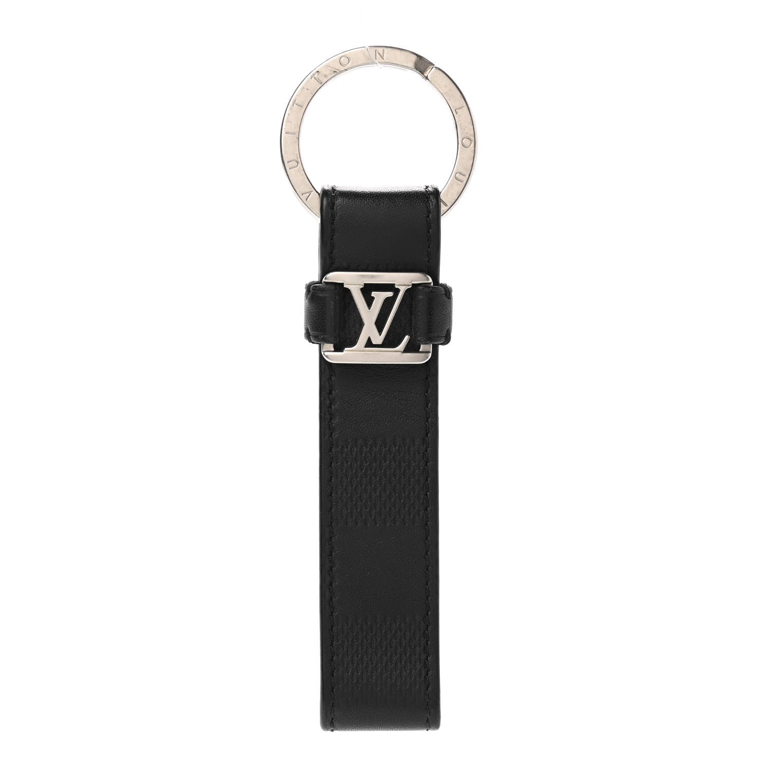Louis Vuitton Damier Infini LV Dragonne Key Holder Onyx 1 of 5