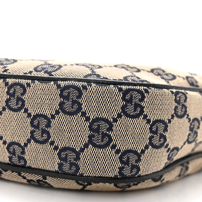 Gucci Monogram Web Small Pop Hobo Navy 10 of 10