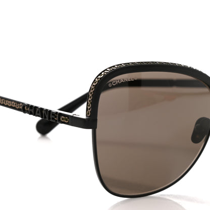 Chanel Square Frame Sequin Sunglasses 4270 Black 5 of 8