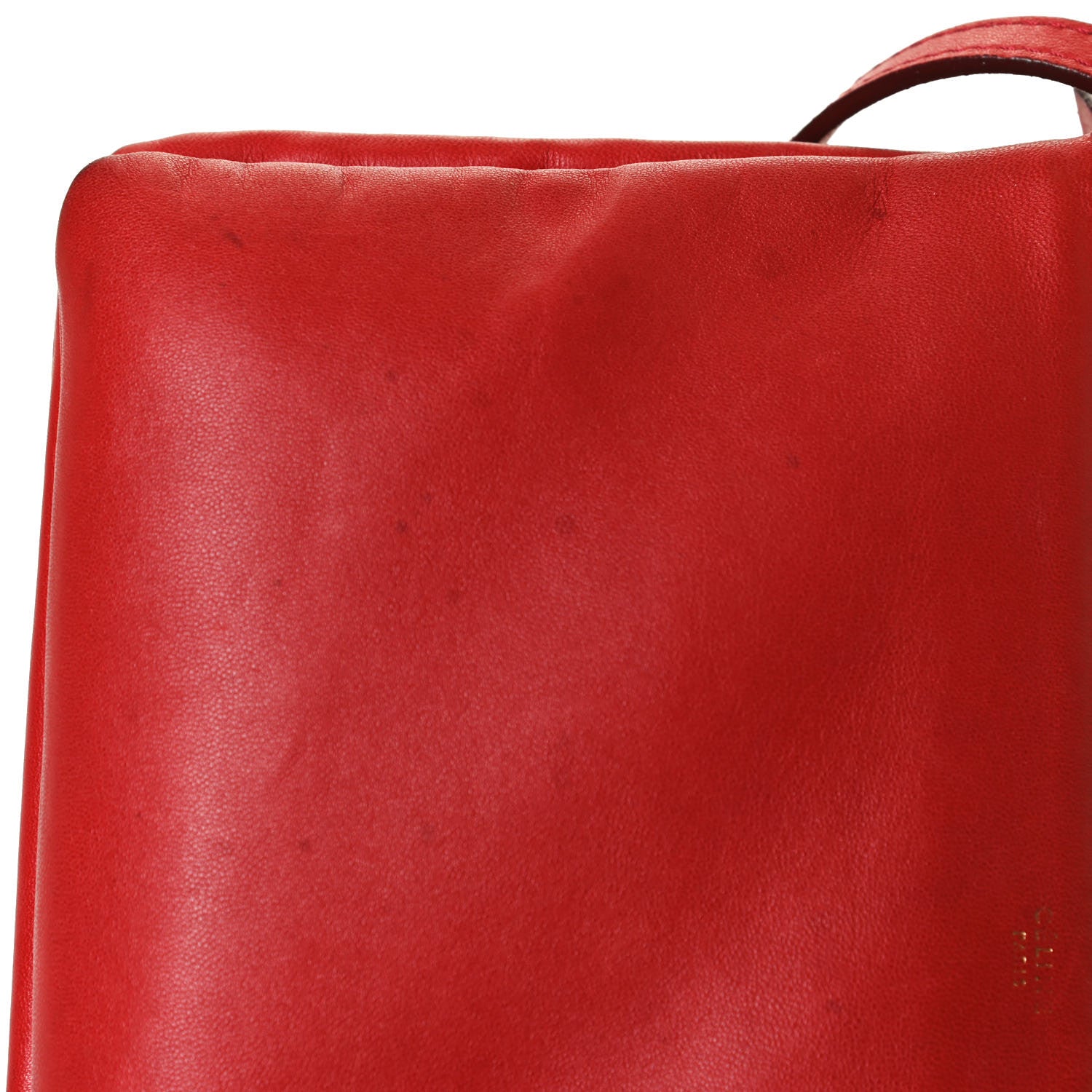 Celine Lambskin Large Trio Crossbody Bag Red 12 of 13