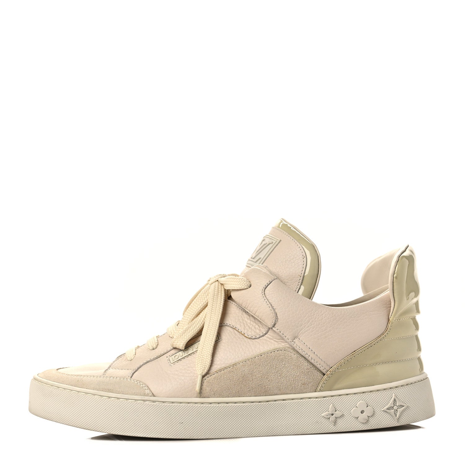 Louis Vuitton X KANYE WEST Calfskin Suede Don Sneakers 8.5 Cream 1 of 5