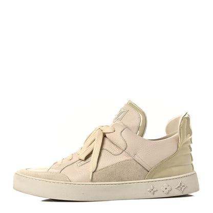 Louis Vuitton X KANYE WEST Calfskin Suede Don Sneakers 8.5 Cream 1 of 5