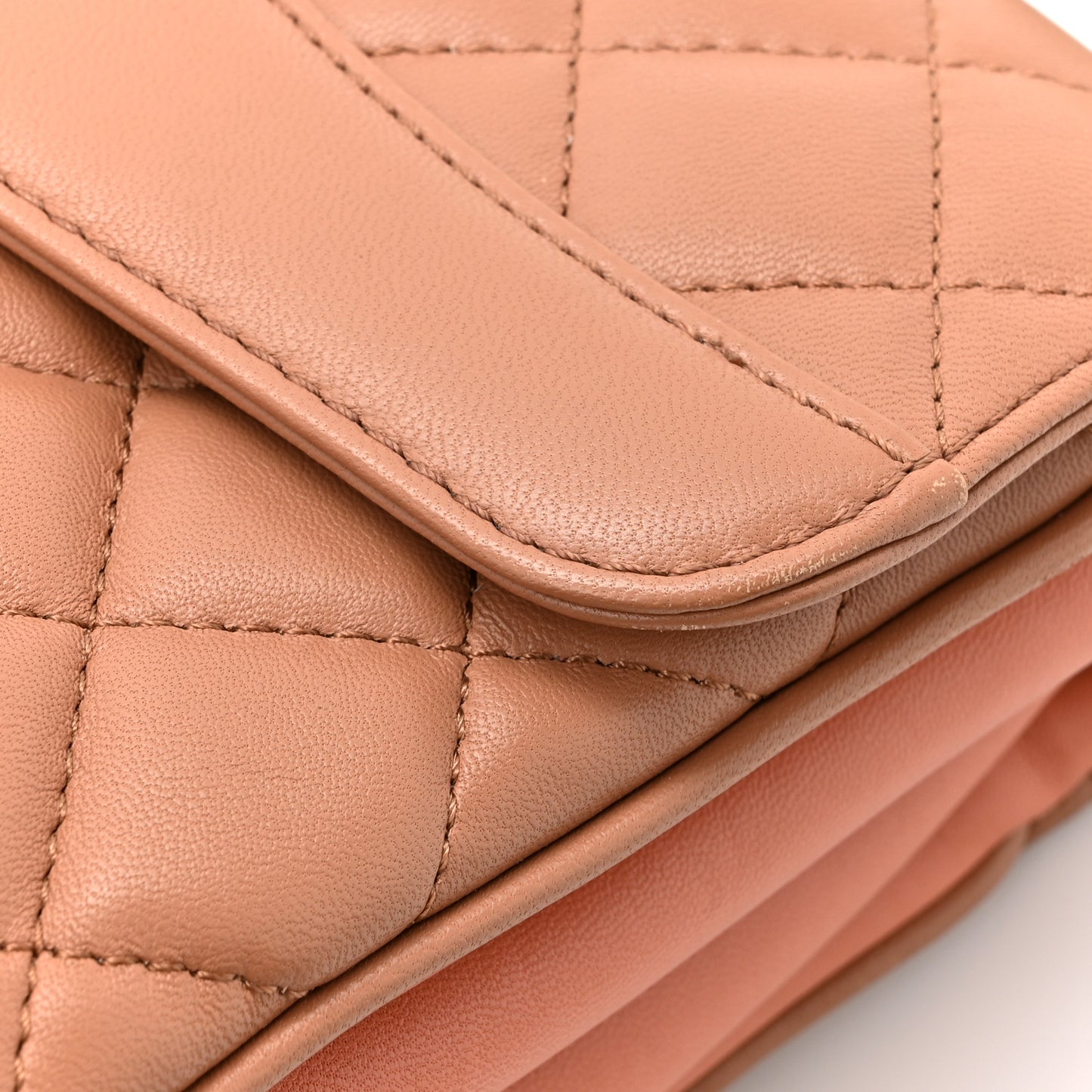Lambskin Quilted Medium Coco Vintage Flap Beige