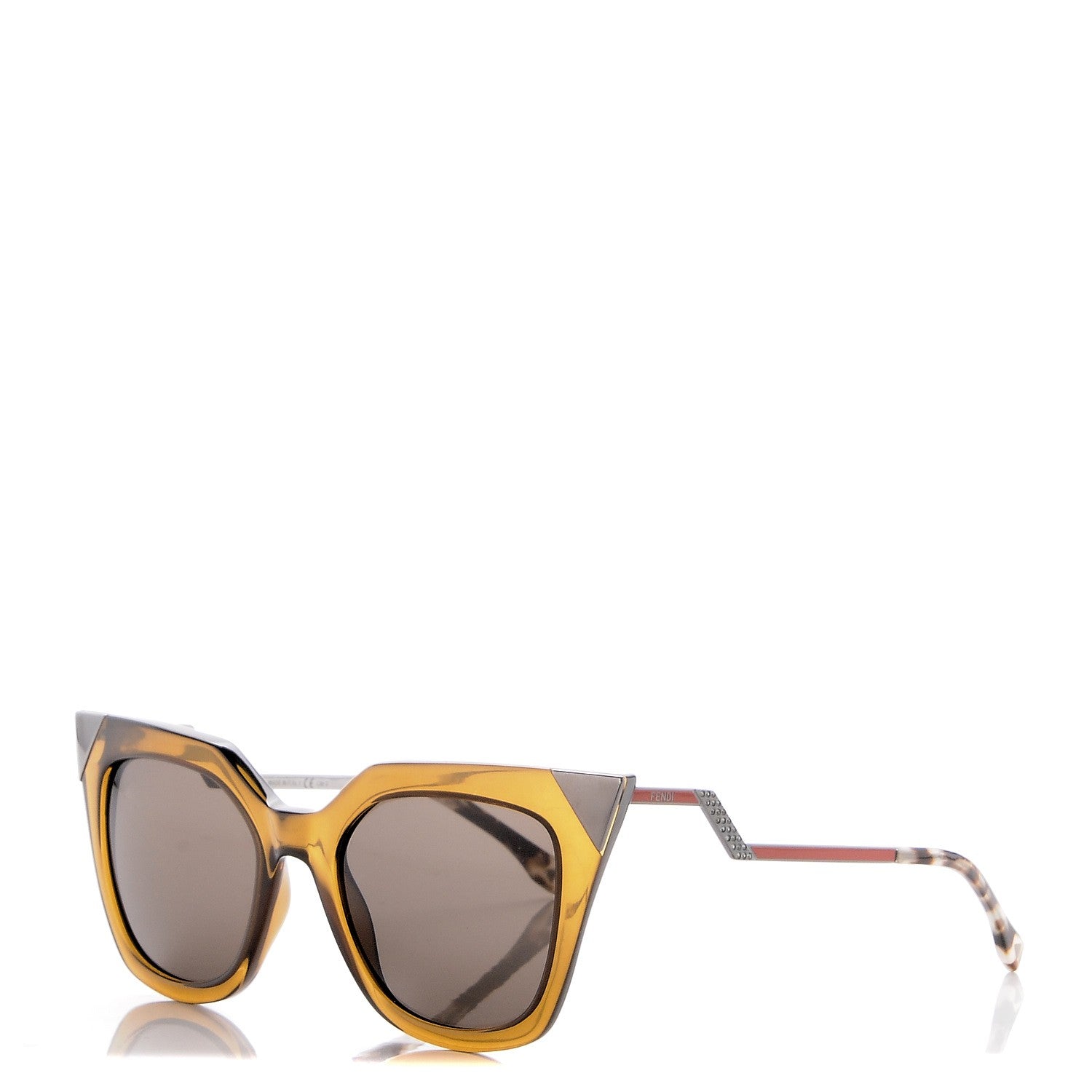 Fendi Iridia Cat Eye Sunglasses FF 0060/S Olive 1 of 9
