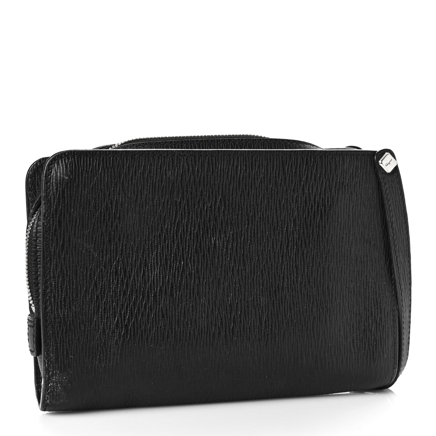 Calfskin Wristlet Clutch Black