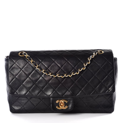Chanel Lambskin Quilted Medium Single Flap Black 1 of 12