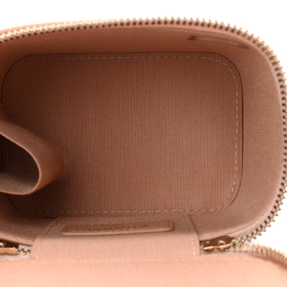 Chanel Lambskin Quilted Top Handle Mini Vanity Case With Chain Beige 5 of 11