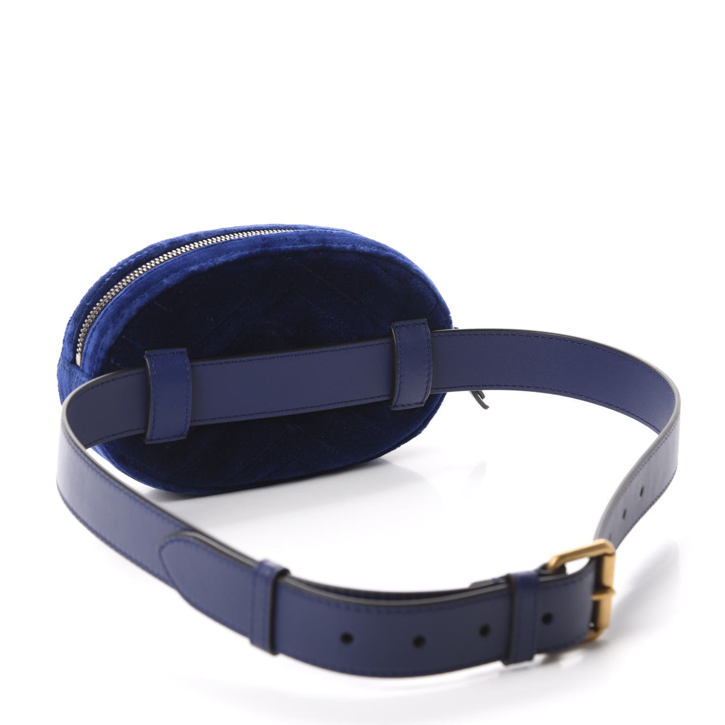 Velvet Matelasse GG Marmont Belt Bag 85 34 Cobalt Blue