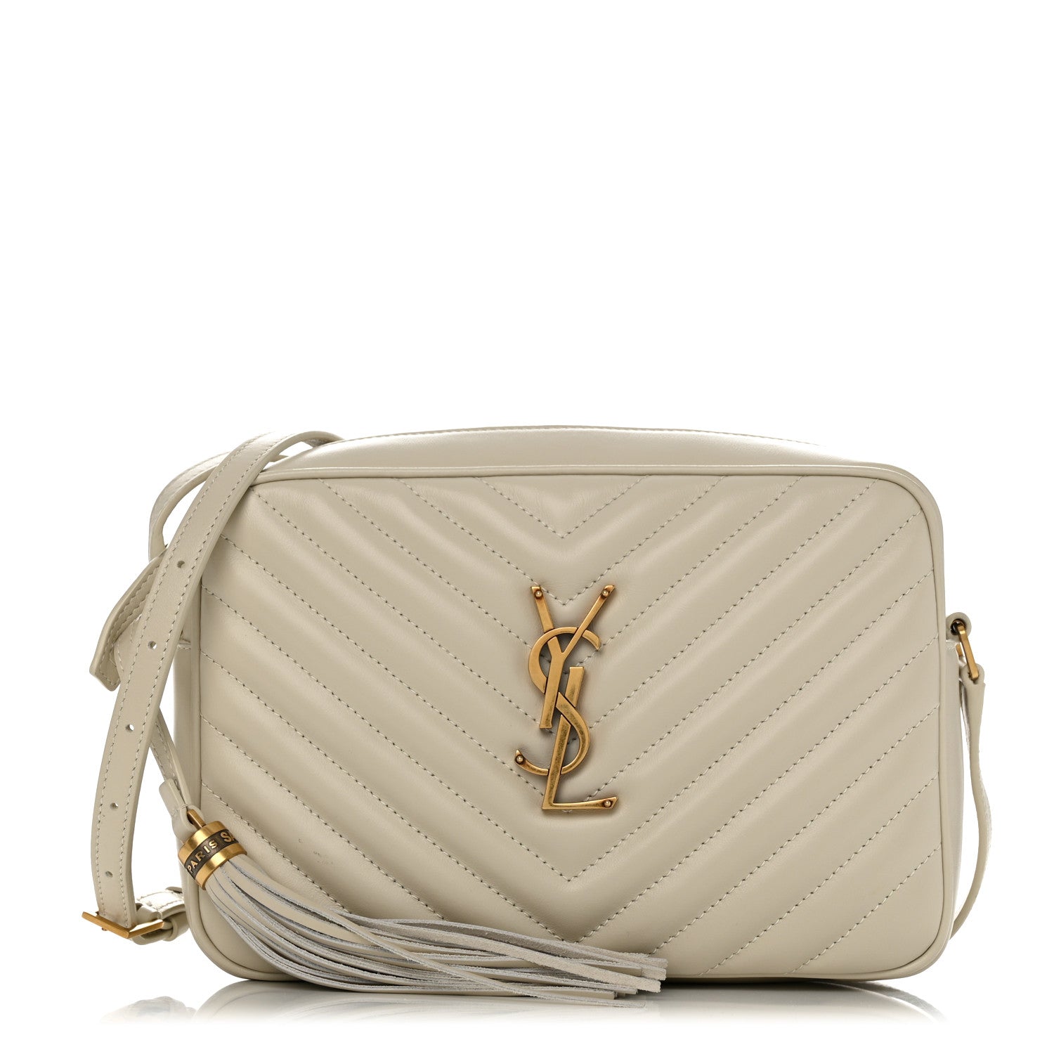 Saint Laurent Calfskin Matelasse Monogram Lou Camera Bag Blanc Vintage 1 of 11