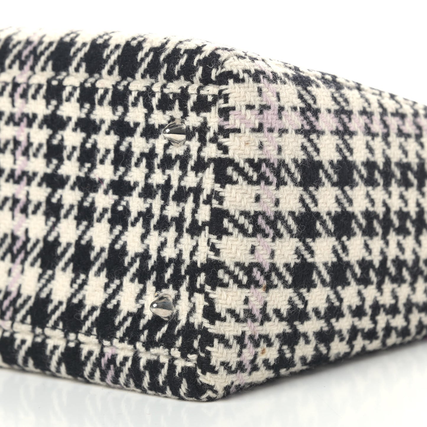 Tweed Crocodile Mink Plaid Medium Lady Dior Black Pink White