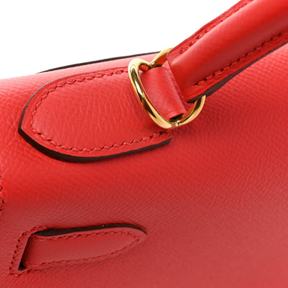 Hermes Epsom Kelly Sellier 28 Rouge Tomate 15 of 16