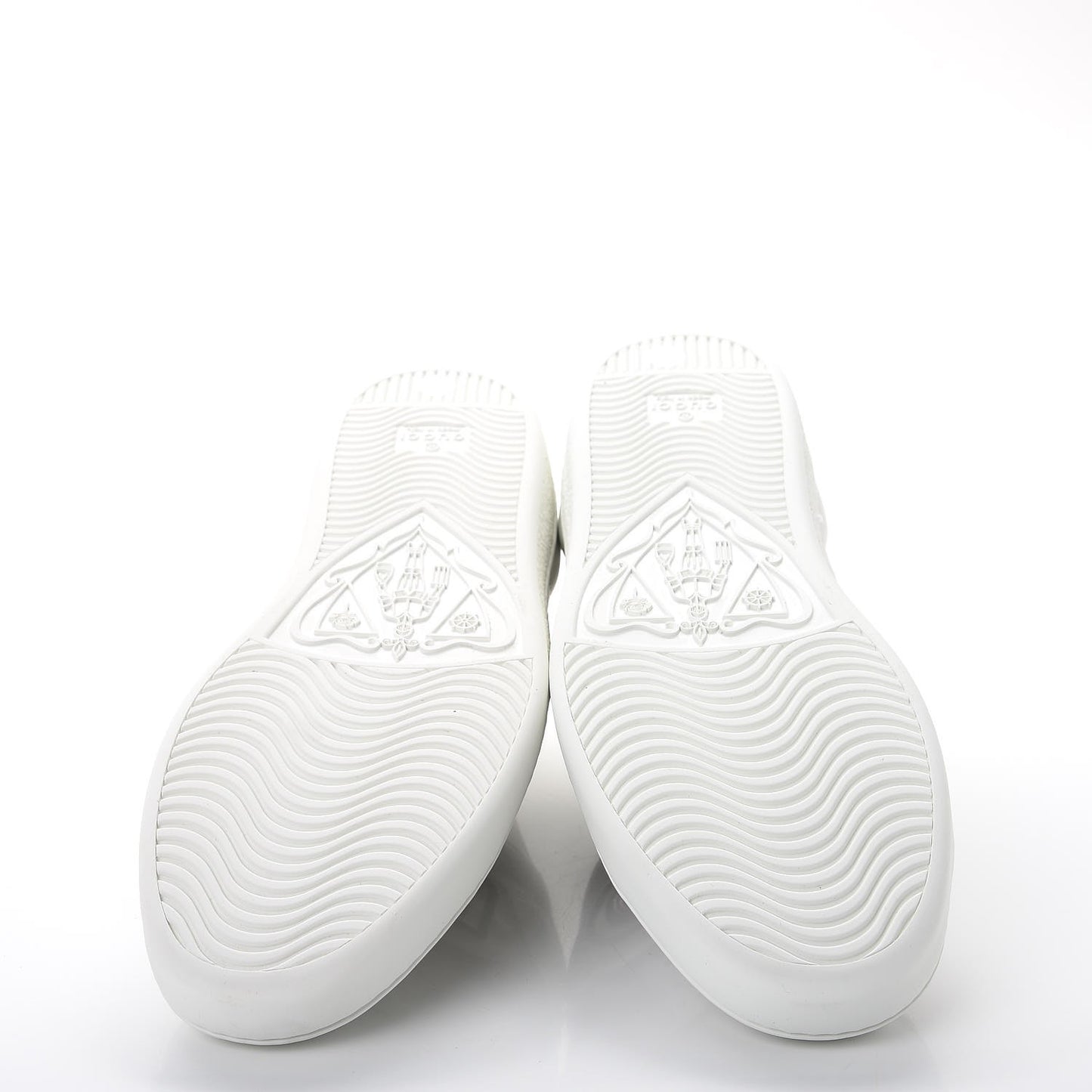Calfskin Ayers Crystal LOVED Embroidered New Ace Sneakers 40.5 White