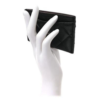 Chanel Lambskin Quilted Card Holder Black 2 of 7