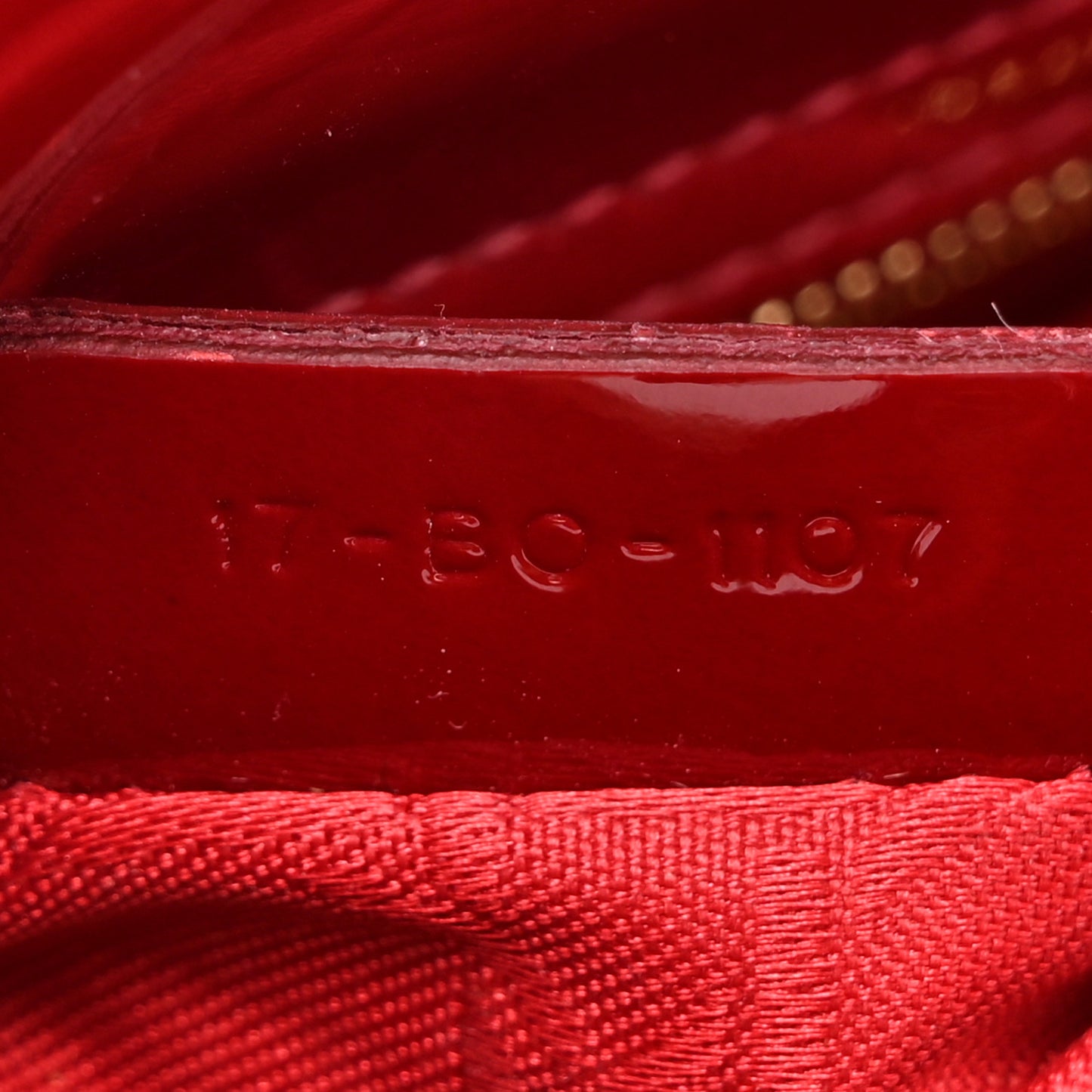 Patent Cannage Mini Lady Dior Red