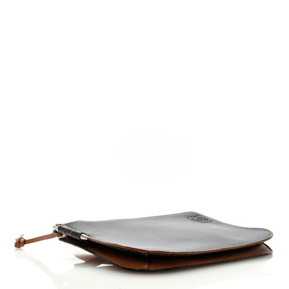 Loewe Calfskin Gate Double Zip Pouch Crossbody Black Brown 4 of 9