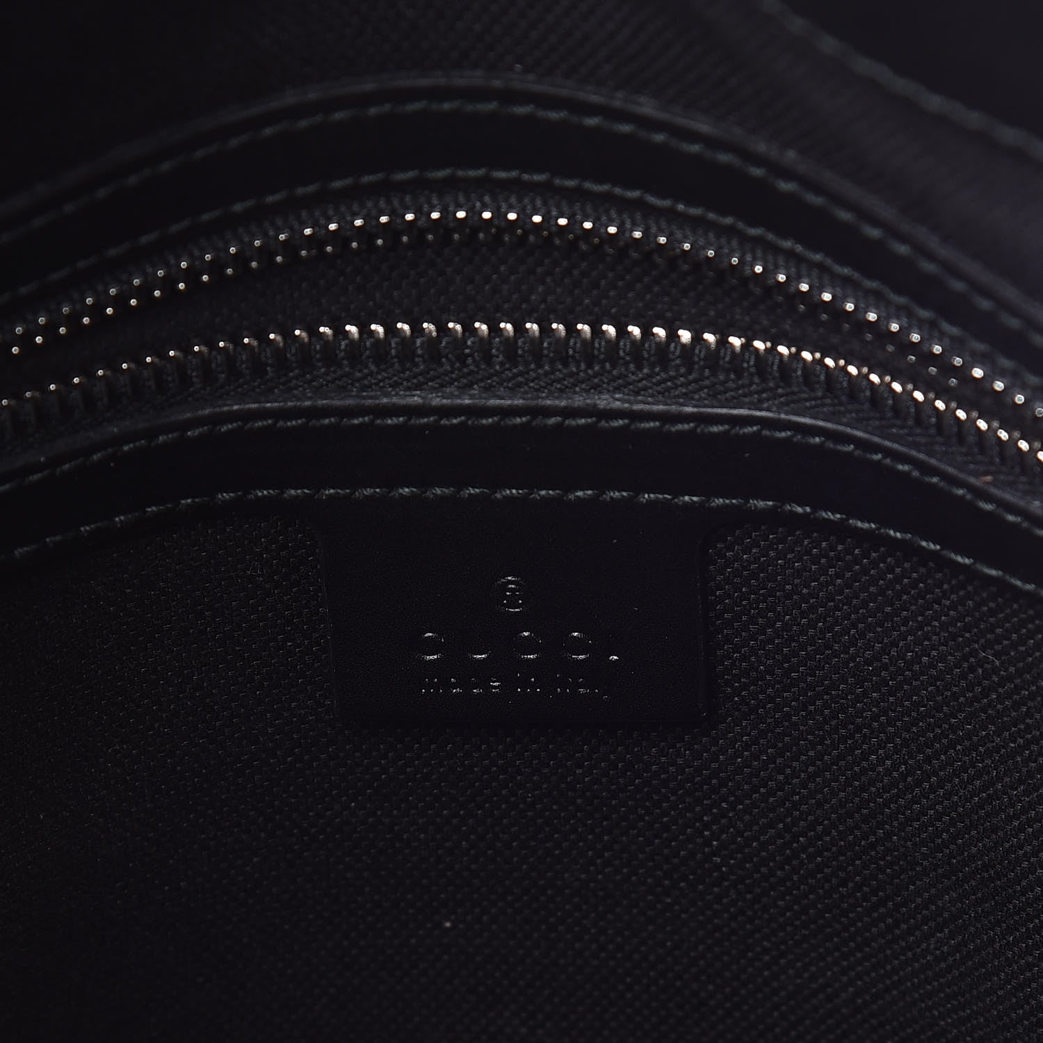 Gucci GG Supreme Monogram Appia Calfskin Web Flat Messenger Bag Black Grey 8 of 9