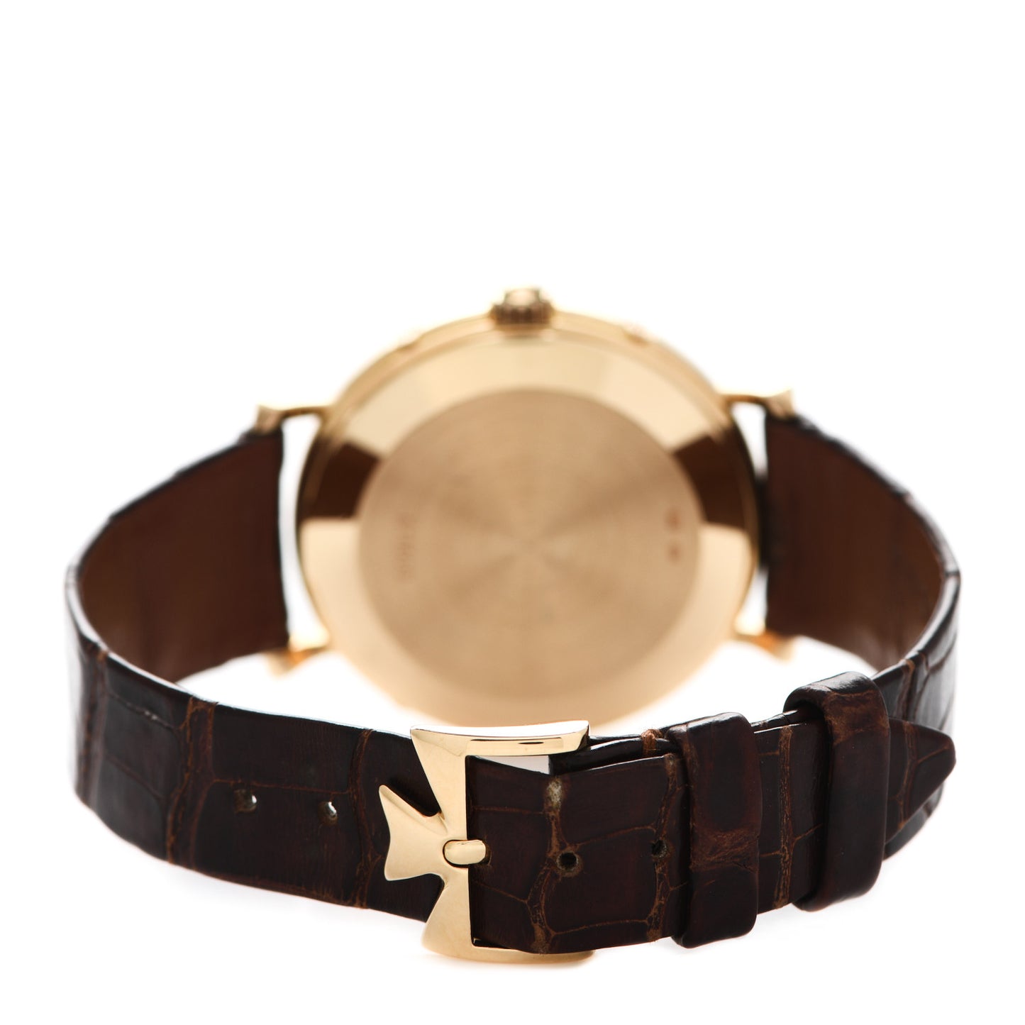 18K Yellow Gold Alligator 36mm Historiques Triple Date Calendar Manual Winding Watch 47150