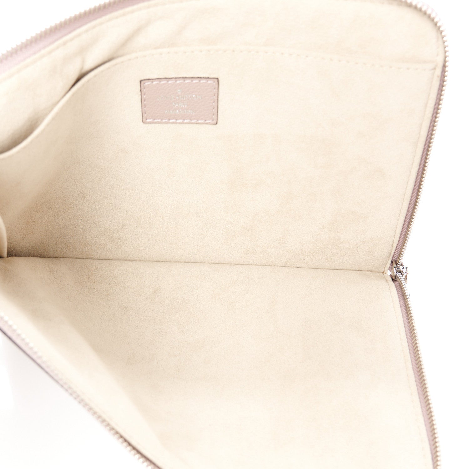 Louis Vuitton Calfskin Pochette Jour PM Clutch Taupe 5 of 8