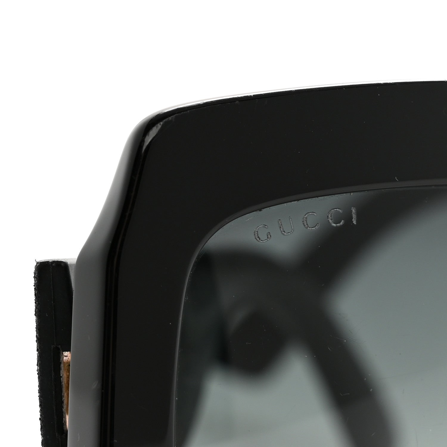 Gucci Square Frame Glitter GG0102S Sunglasses Black 7 of 9