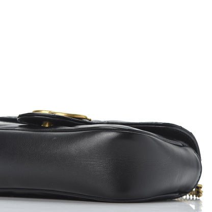 Gucci Calfskin Matelasse Super Mini GG Marmont Shoulder Bag Black 6 of 10