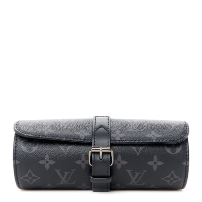 Louis Vuitton Monogram Eclipse 3 Watch Travel Case 1 of 8